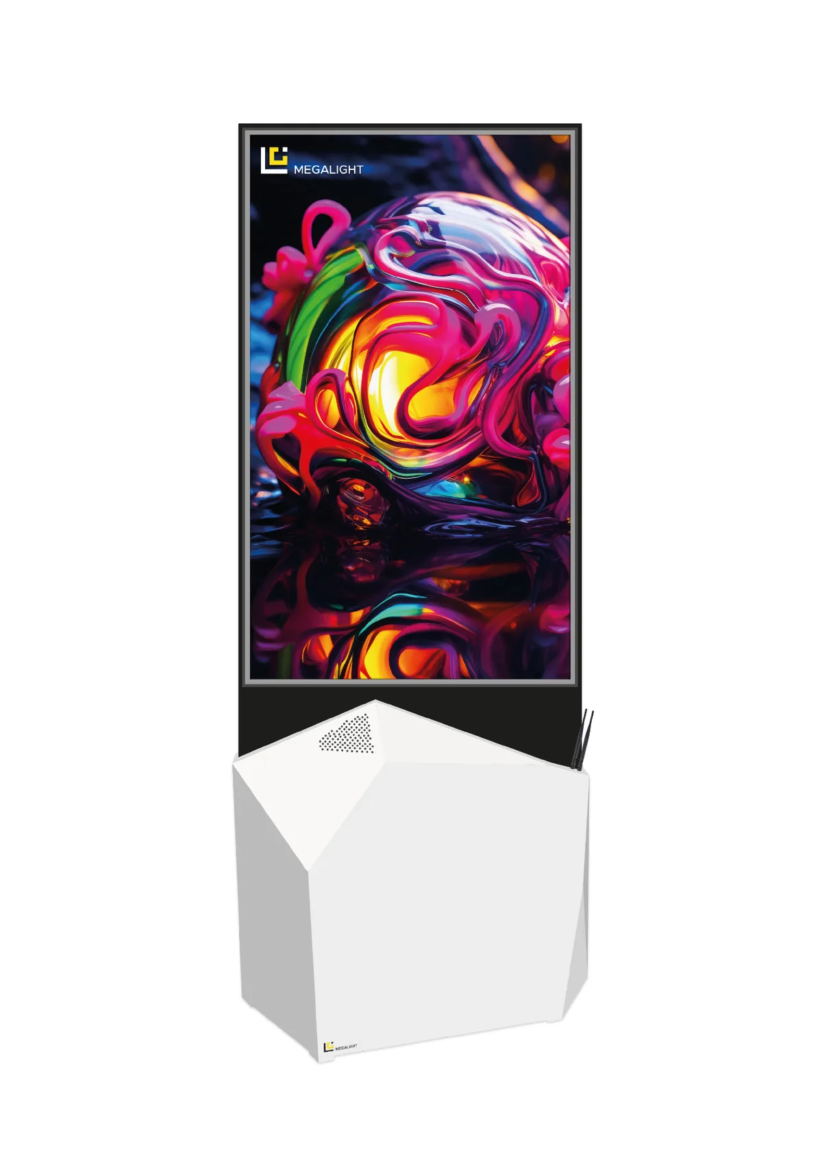 Totem LCD 55 pouces double face — Megalight, Maroc